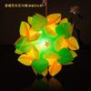 Laser Flor e Borboleta Colorido Cor Luminosa Redonda Lanterna Portátil Mercado Noturno Tenda Brinquedos Infantis Lanterna Artesanal Lote