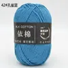 Yimian Hilo de Algodón de Leche de Cuatro Hilos Grosor Medio Madeja Kit de Materiales DIY para Tejer Zapatos de Ganchillo Suéter de Muñeca Hilo de Algodón Peinado