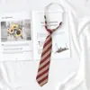 Estudiante Jk Estilo Universitario Corbata Corta Rayada Estilo Japonés Jk Nueva Versión Coreana Roja Boda Negro Puro Corbata de Mujer