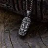 Plata de Ley S925 Colgante Vintage Personalizado Caja de Mantra de Seis Sílabas Colgante Gawu Colgante Finamente Elaborado del Mantra Shurangama Amuleto Mazo