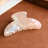 Pinza para el pelo de PVC con Ola Iridiscente para Mujer, Tamaño Grande para Cabello Grueso, Pinza de Tiburón Exquisita de Gama Alta para la Parte Posterior de la Cabeza