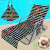 Funda para Silla de Playa Transfronteriza Funda para Silla de Playa de Microfibra Bolsa Funda para Silla de Playa Serie a Rayas de Impresión Digital 3D