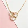 Colar com Pingente de Cabeça de Rato Estilo Europeu e Americano Personalizado com Nome e Pingente de Diamante Presente de Aniversário