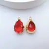 Pingente Banhado a Ouro Cobre Zircônia Colorido Eletrodepositado Retenção de Cor DIY Colar Pulseira de Renda Acessórios Charme Gota d'Água Branca