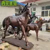 Escultura Grande de Caballo de Cobre Paisaje Personalizado Caballo de Cobre Fundido Escultura de Caballo Madre e Hijo Caballo Saltando Caballo Galopando Escultura de Caballo Fabricante de Caballos de Cobre