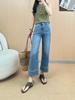Jeans Cropped com Stretch 2026 para Mulheres Baixas, Estilo Calça de Vovó Magra, Modelo Mais Vendido no Verão, Mesmo Estilo de Da Ding