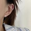 Mini brincos de arco, brincos de argola, fivela de orelha, pequeno osso de orelha para meninas, estilo coreano, brincos de piercing de orelha de alta qualidade