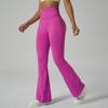 Pantalones de Pierna Ancha Ajustados de Color Nude con Levantamiento de Glúteos, de Estilo Europeo y Americano Transfronterizo, de Cintura Alta, Casuales, para Deporte y Yoga