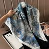 Pañuelo cuadrado pequeño de 90 cm pañuelo de seda vintage pañuelo de seda con estampado de letras tridimensional para dama nuevo pañuelo profesional pañuelo de satén venta al por mayor