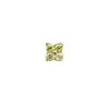 Pendientes de Titanio F136 Color Oro 3 mm Pétalo de Trébol de Cuatro Hojas G23 Titanio Rosca Interna Circonita Labio Stud Piercing en Lengua Joyería