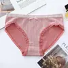 Calcinha Plaid Dongdaemun com Grafeno, Sem Costura, Respirável, com Renda, Doce Estilo Menina Japonesa