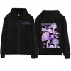 Sudadera con cremallera Kpop Demon Slayer 2025 Caliente Anime Harajuku Pullover Streetwear Sudaderas