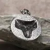 Collar colgante de acero de titanio para hombre con cabeza de lobo retro vikingo nórdico y runas, personalidad callejera, todo para combinar, joyería al por mayor