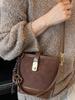 Bolso Sencillo de Otoño Bolso Tote Pequeño para Mujer 2025 Nuevo Bolso Cubo de Aspecto Elegante Bolso Cruzado Casual Acolchado
