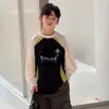 Camiseta de Manga Larga para Niños, Nuevo Estilo Primavera y Otoño 2026, Camiseta Básica Fresca y Elegante para Niños Mayores, Sudadera Camiseta de Primavera para Niños