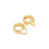 Pendientes de Aro Metálicos con Forma de Rombo Transfronterizos Europeos y Americanos Versátiles de Gama Alta Simples Joyería DIY Pendientes de Perla para Mujeres
