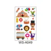 Calcomanías de tatuaje de circo protección ambiental impermeables divertidas fiesta desechables temporales para la cara calcomanías transfronterizas para niños