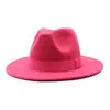 Chapéus Novos de Aba Larga para Outono e Inverno para Homens e Mulheres, Chapéus de Jazz de Lã Modernos Estilo Coreano, Cartolas Estilo Britânico Cmn047