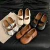 Zapatos Mary Jane planos de estilo francés para mujer, nuevo modelo otoño 2026, cómodos y bonitos, perfectos para combinar con faldas, zapatos pequeños de cuero estilo de noche