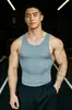 Regata Masculina Shark Summer Gym Shark para Músculos Esportes Fitness Básica Elástica Canelada Tricô Sem Mangas