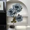 Flores artificiales, rosa Manta de 3 cabezas, para decoraciones de techo de salón de bodas, arreglos de pasillo, flores de seda y ambientación de escenas de hotel