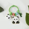 Lindo llavero de panda de bambú de dibujos animados de metal divertido estilo chino colgante creativo pareja regalos colgantes al por mayor