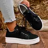 Zapatos de mujer de talla grande transfronterizos europeos y americanos, nuevo estilo otoño 2026, punta redonda, suela gruesa, con cordones, color liso, venta al por mayor de comercio exterior