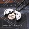 Colgante de collar de acero de titanio europeo y americano estilo hip-hop para hombre colgante de perla colgante retro joyería de aleación collar de acero inoxidable