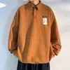 Sudadera tipo polo para hombre, primavera y otoño, estilo Ins, fresca y elegante, estilo Hong Kong, camiseta con cuello, manga larga, moda urbana, chaqueta superior de estilo casual