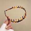 Tiara de Cabelo Ondulada Superior Cranial Alta Acetato de Alta Qualidade Moda Pente Francês Dentes Textura Sensação Lavar Rosto Cabelo Quebrado Formato U Fofa Inversa