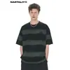 Camisas de Manga Corta Rayadas Tie-Dye para Hombres y Mujeres, Verano Holgadas Estilo Retro Americano de Media Manga para Parejas, Marcas de Moda