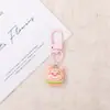Llavero de Bob Esponja de resina, colgante lindo de dibujos animados, llavero de cuentas DIY, accesorios de anime, suministro al por mayor