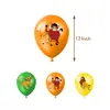 Decoração para festa de aniversário com tema Rei Leão, bolo com bandeira Simpala, cartão, suprimentos para festa com balões, layout