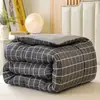 Colcha de Invierno Colcha Gruesa Cálida Especial para Estudiantes Dormitorio Individual Espacio Colcha Doble Núcleo de Algodón Colcha de Aire Acondicionado Primavera Otoño Ropa de Cama