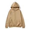 Cárdigan con capucha unisex de comercio exterior europeo y americano, sudadera con cremallera, ropa deportiva de color liso, top holgado de forro polar para otoño e invierno