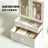 Caixa de armazenamento simples tipo gaveta, organizador de cosméticos transparente multicamadas para mesa, prateleira de armazenamento empilhável