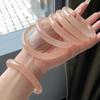 Atacado semente de gelo raiz de lótus rosa pulseira de jade afegão através de pulseira de jade rosa feminino pó de toranja fornecimento ao vivo