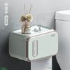 Weijian Caja de Pañuelos Baño Impermeable Inodoro Plástico Mesita de Noche Montado en la Pared Caja de Almacenamiento Multifuncional Universal Caja de Papel
