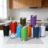 Taza de Coche Transfronteriza de 20 oz, Taza Térmica de Acero Inoxidable 304, Taza de Agua para Coche Portátil Gruesa de Gran Capacidad Personalizada con Popote