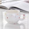 Caneca Francesa Nicho Estilo Ins Vintage Sensação de Alto Padrão Pintada à Mão Irregular Fofa Conjunto de Cerâmica Xícara de Café Pires