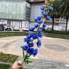 Azaleia azul escuro comércio exterior azul safira vento do oceano casamento simulação estrada de azaleias teto de chumbo segurado à mão flores artificiais atacado
