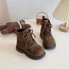 Botas de Terciopelo para Niños Estilo Coreano Otoño e Invierno Nuevas Botas para Niñas Suela Gruesa Cremallera Lateral Niños Algodón Suela Suave Botas Cortas