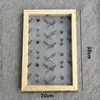 Moldura para Pintura em Vidro Acrílico Madeira Maciça Moldura para Fotos Graffiti Jardim de Infância DIY Pintado Moldura para Pintura Artística com Espécimes de Flores Secas