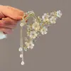 Grampo de Cabelo com Franja de Lírio-do-Vale, Acessório de Cabelo para a Parte de Trás da Cabeça, Grampo de Cabelo Estilo Antigo para Mulheres, Presilha de Cabelo Flor de Verão