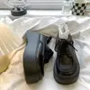 Zapatos de Cuero Negros de Suela Gruesa Estilo Británico para Mujer, Zapatos de Tacón Único que Aumentan la Altura, Nuevos Mocasines Mary Jane con Cordones Otoño e Invierno 2026