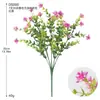 Centenas de Buquês Artificiais de Eucalipto Populares para Pátios Externos e Jardins, Arranjos Florais, Decoração Suave, Paisagismo, Plantas Verdes Simuladas, Flores Artificiais