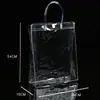 Bolsas de Tote de PVC al por mayor en stock, Bolsas de Cierre de Plástico Personalizadas, Bolsas de Empaque para Cosméticos, Bolsas Transparentes para Regalos