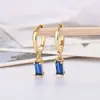Brincos retangulares coloridos de alta qualidade, best-sellers transfronteiriços europeus e americanos, com um design elegante e moderno estilo ins, versáteis para pessoas da moda