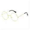 Montura de gafas redondas artística retro metal gafas lisas montura redonda lisa se pueden equipar con miopía