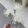 Almofada de Alfinetes Flor de 3 Cabeças Flor Artificial Crisântemo Planta Decorativa Decoração de Casamento Floral Colorido Almofada de Alfinetes Flor Garra de Caranguejo Crisântemo